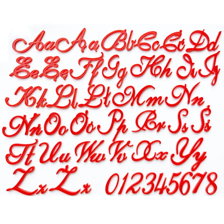 Stemple do masy cukrowej alfabet