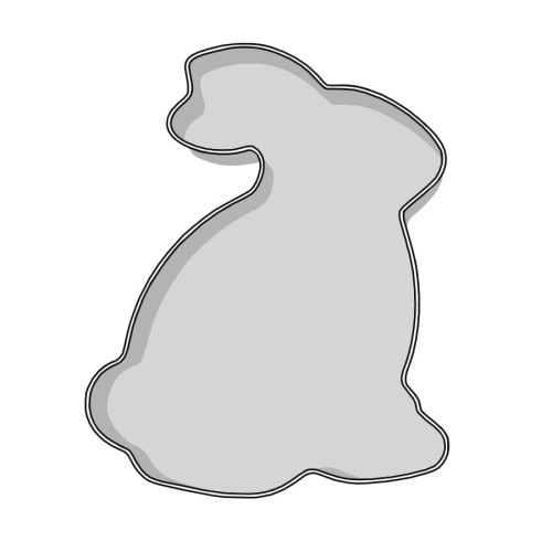 Foremka w kształcie siedzącego zajączka 6 cm