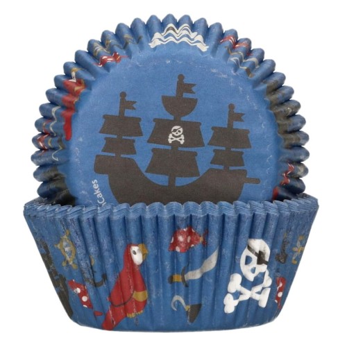 Niebieskie papilotki z piratami