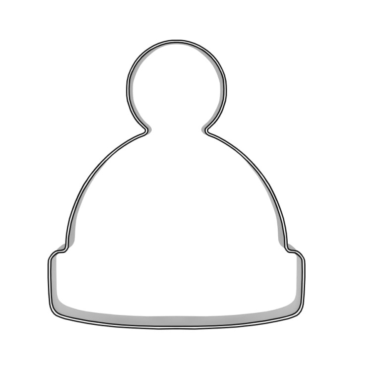 Foremka w kształcie zimowej czapki z pomponem do ciastek i pierników