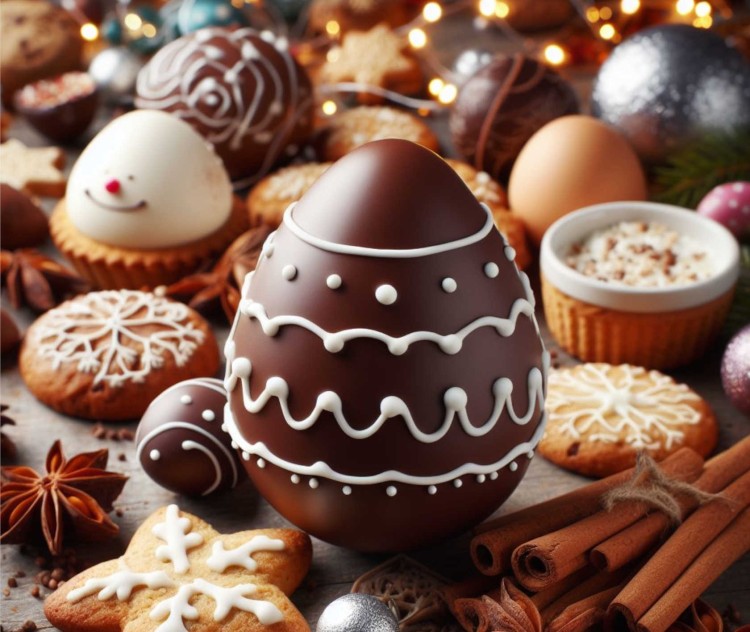 Czekoladowe jajko z foremki 3D