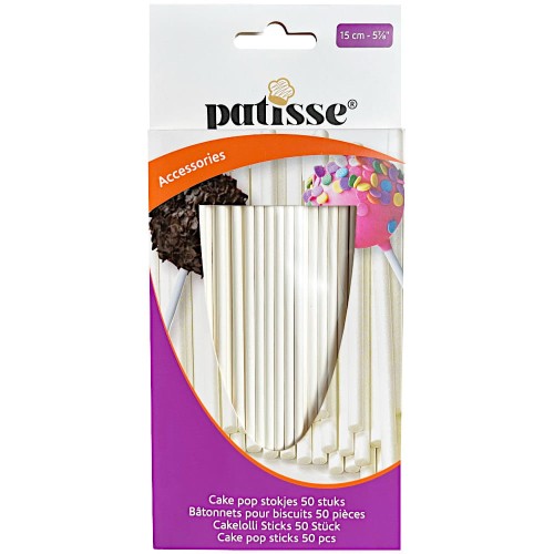 Patyczki do lizaków CakepPops białe
