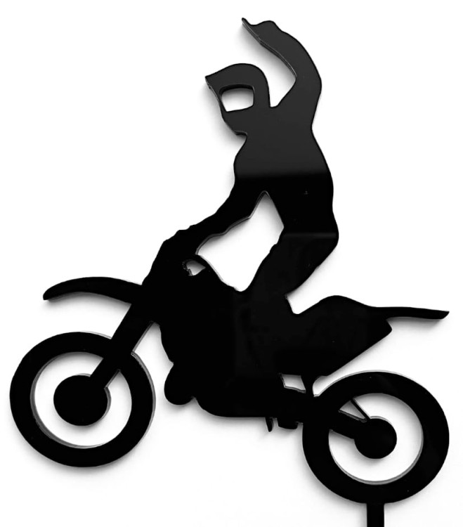 Topper na tort motocyklista