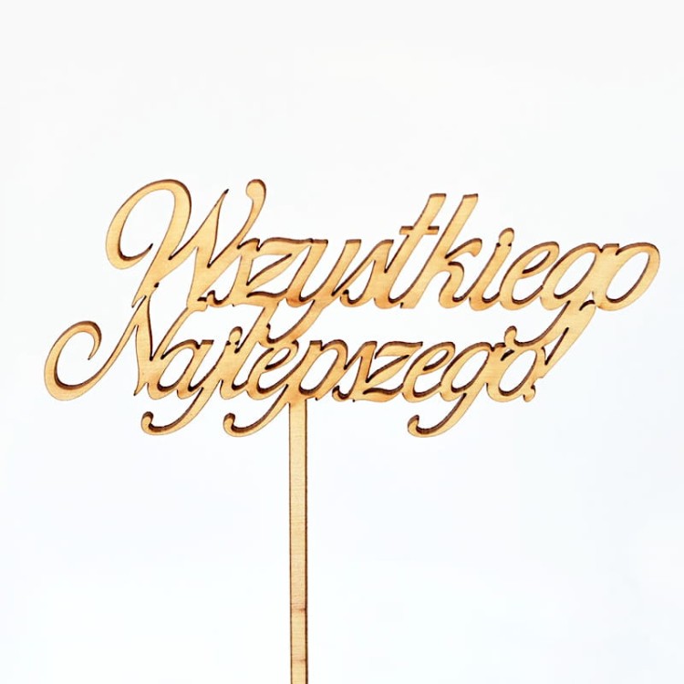 Topper na tort urodzinowy wszystkiego najlepszego