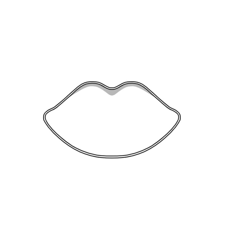 Foremka w kształcie ust do wycinania otworów w ciasteczkach