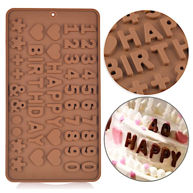 Silikonowa foremka do cyfr Happy Birthday