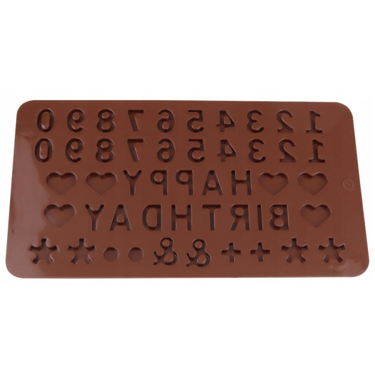 Szablon na czekoladowe litery