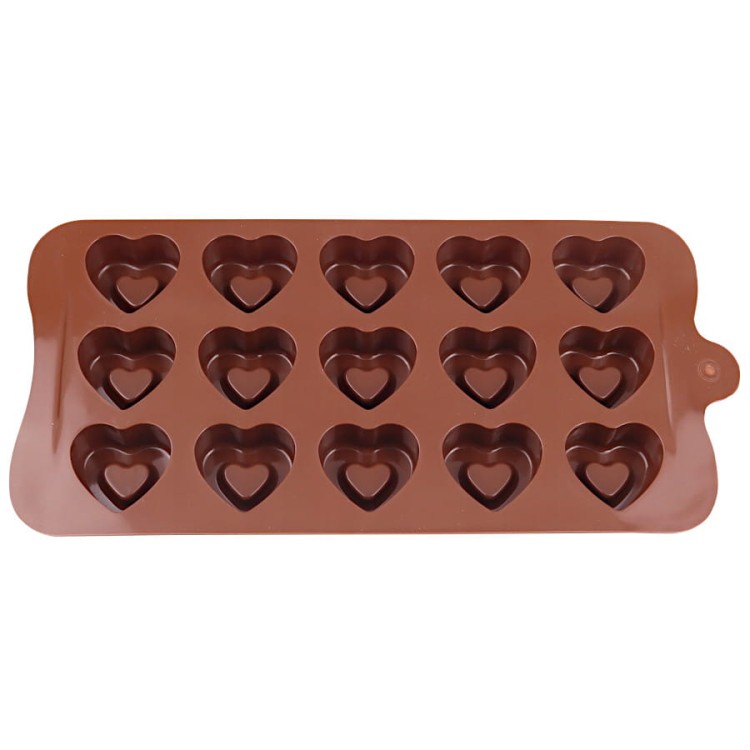 Silikonowa forma na praliny serduszka