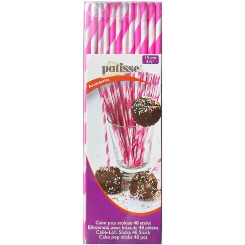 Patyczki do CakePopsów różowe