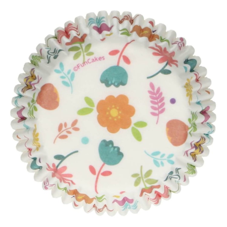 Białe papilotki do muffinek kwiaty