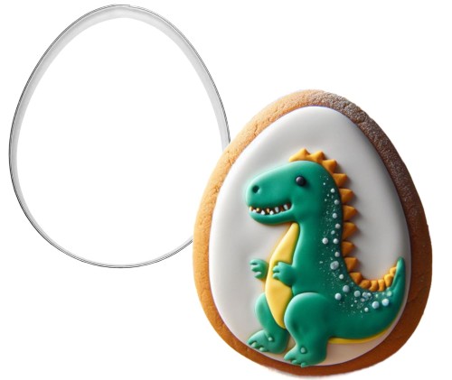 Foremka jajko i udekorowane ciasteczko