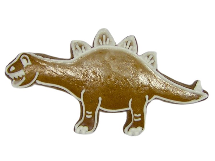 Piernik wykrojony foremką dinozaur
