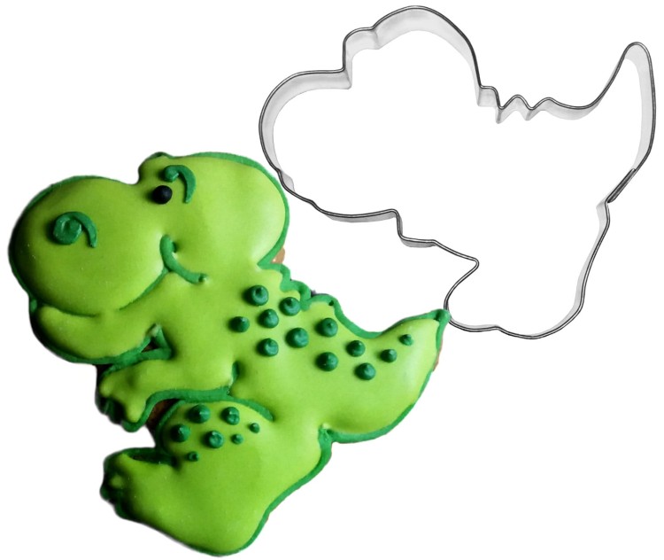 Foremka Dinozaur i udekorowane Ciasteczko