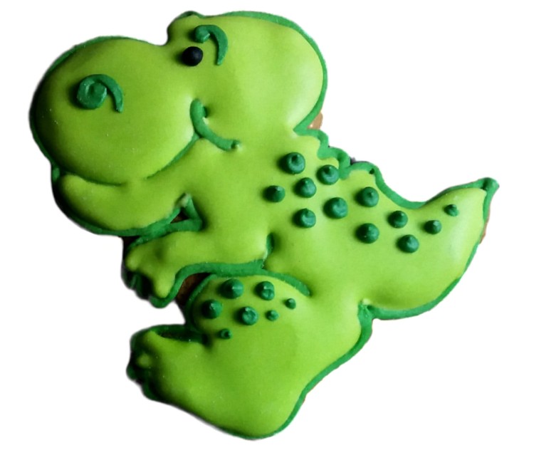 Ciasteczko wykrojone foremką dinozaur