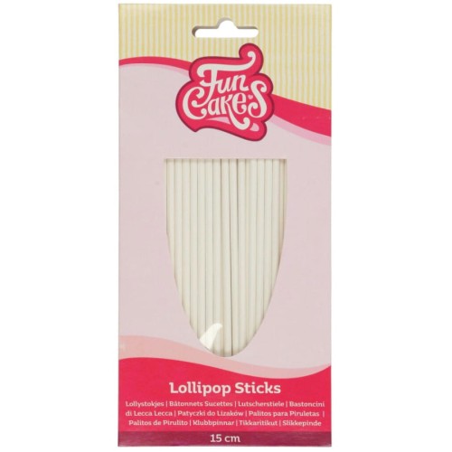 Białe patyczki do lizaków