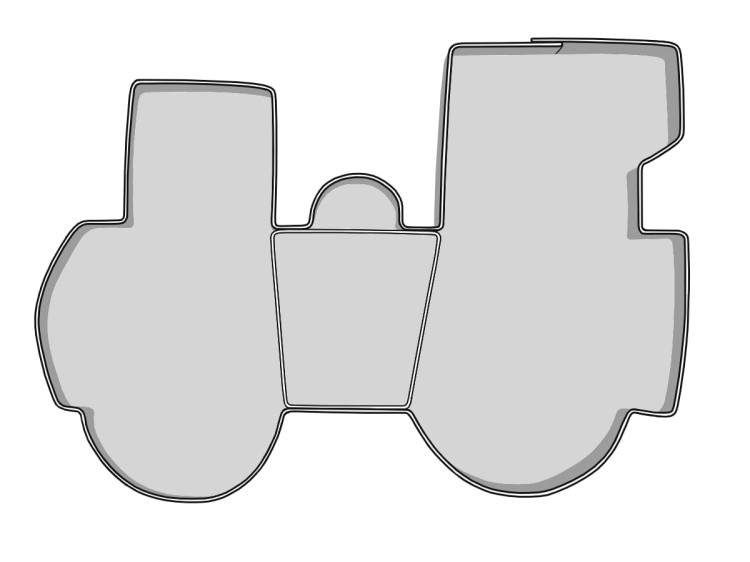 Wykrawacz w kształcie lokomotywy do ciasteczek i pierniczków