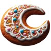 Pierniczek wykrojony foremką półksiężyc lunula