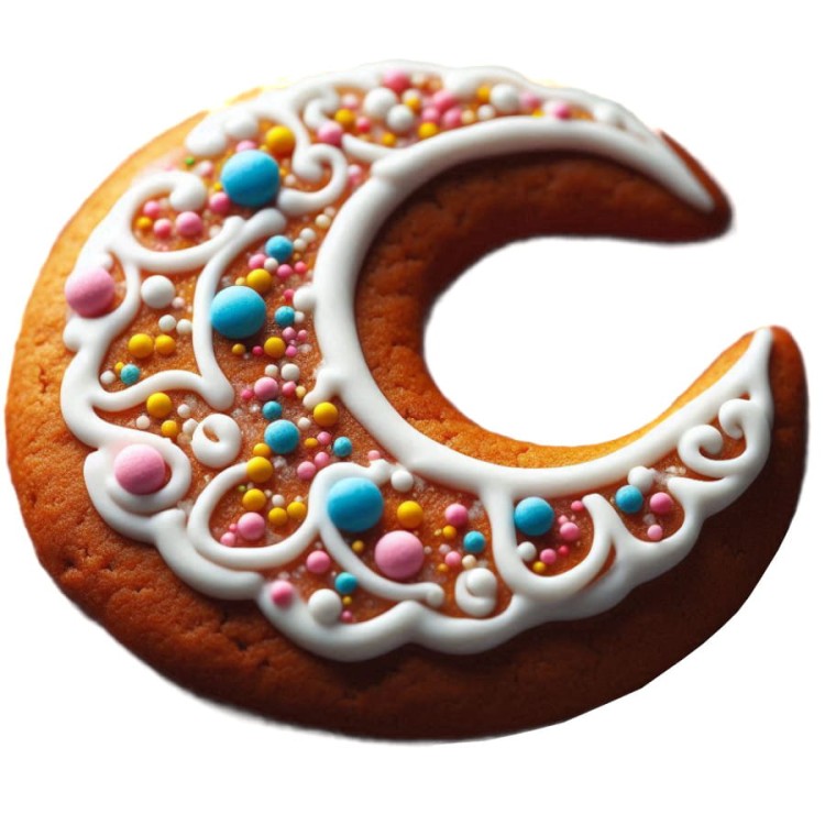 Pierniczek wykrojony foremką półksiężyc lunula