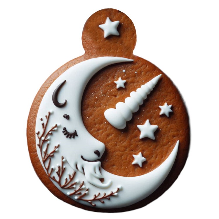 pierniczek z foremki w kształcie bombki