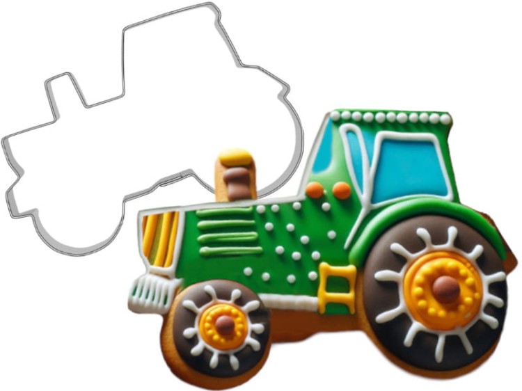 Foremka Traktor i udekorowane Ciasteczko