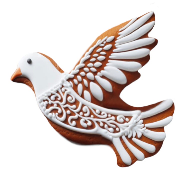 Udekorowany Pierniczek z Foremki Gołąbek