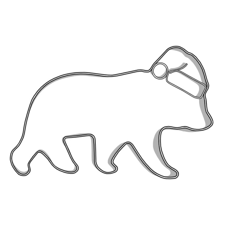 Foremka miś w czapce świątecznej do ciastek i pierników