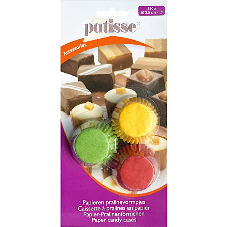 Papilotki do pralin kolorowe