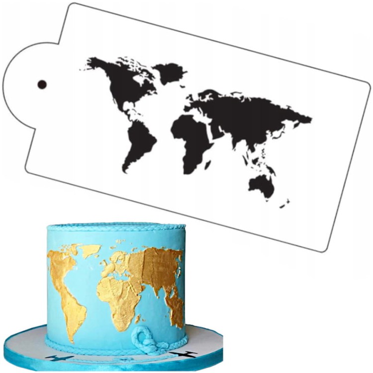 Szablon do dekoracji mapa Świata