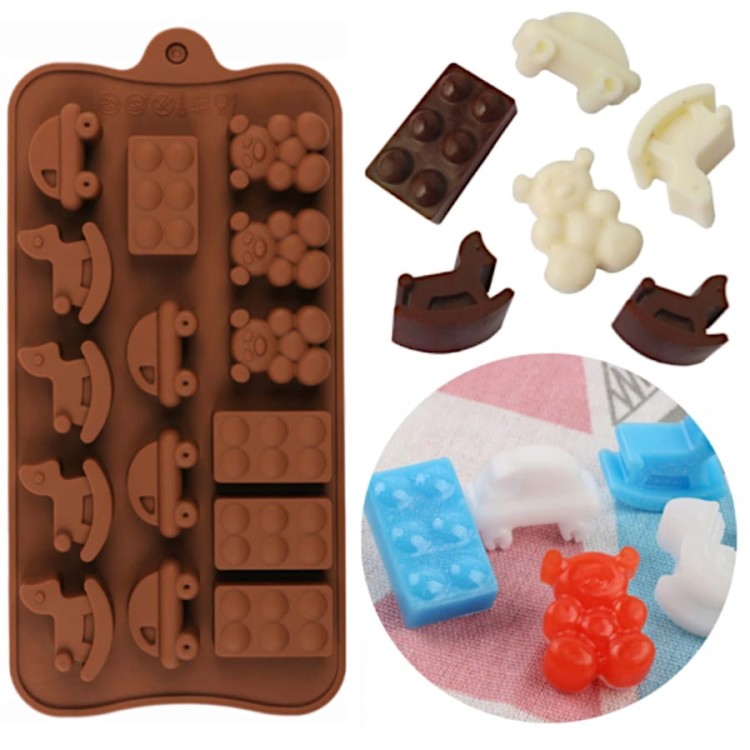 Silikonowa forma do czekoladek dziecięcy mix