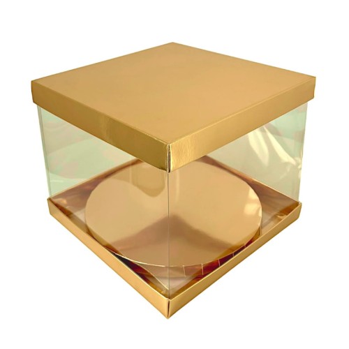 Pudełko prezentowe pod tort złote