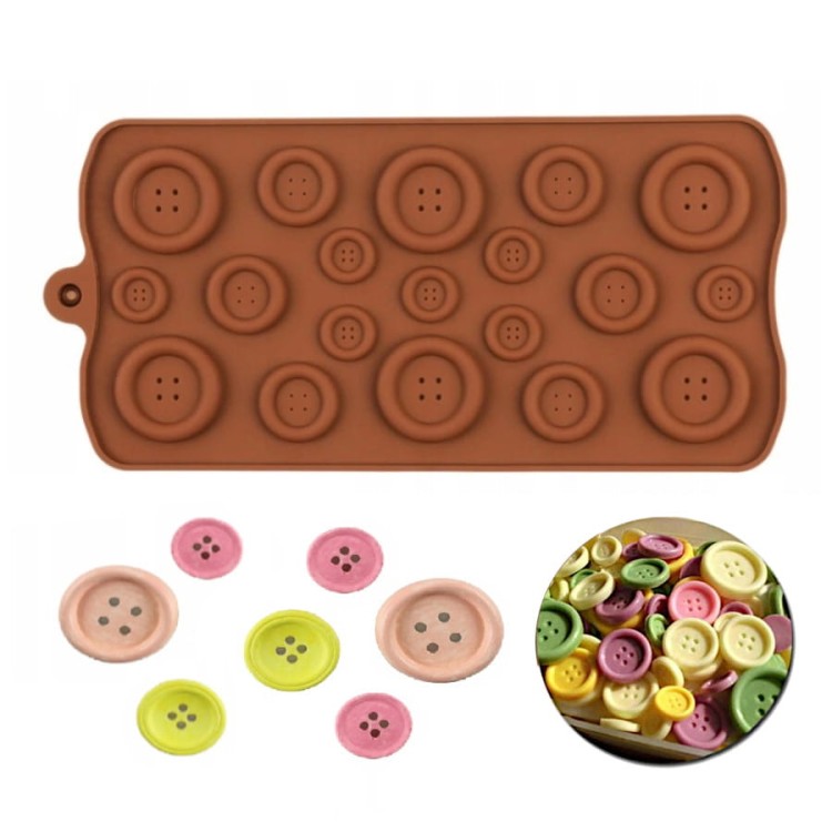 Forma na ozdobne guziki silikonowa