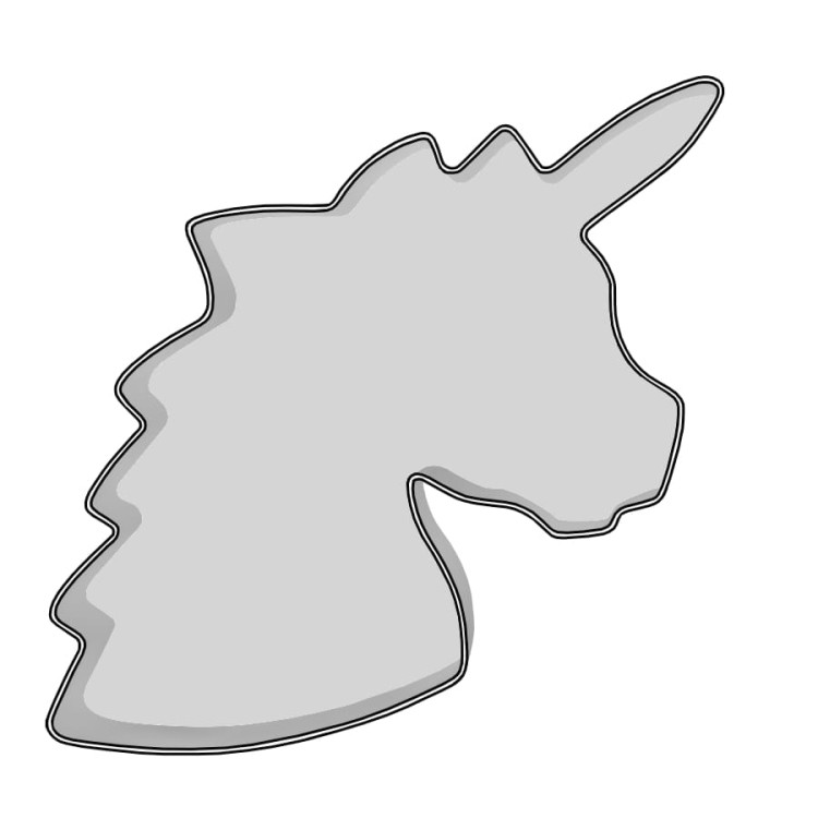 Wykrawacz głowa jednorożca do ciasteczek i pierników