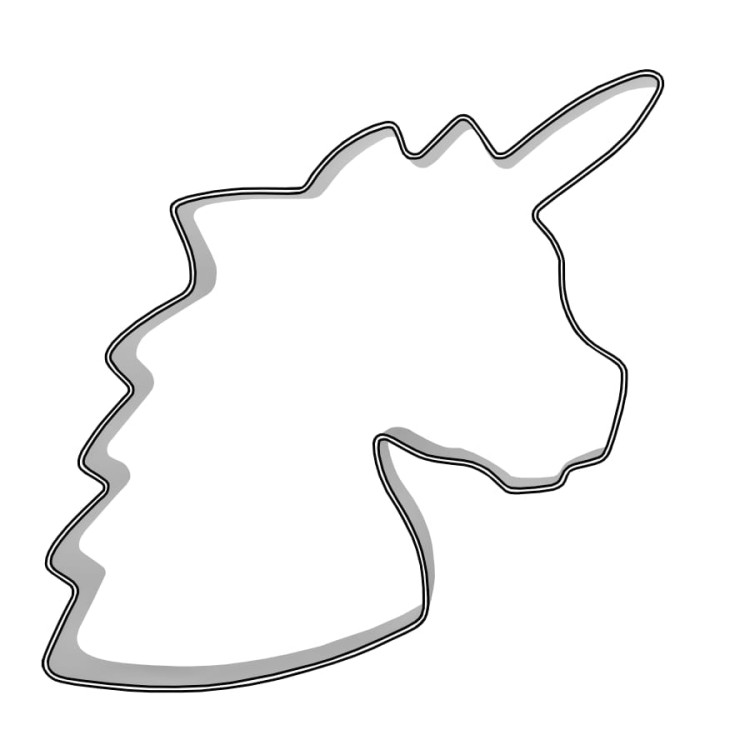 Foremka w kształcie głowy jednorożca do ciastek i pierników