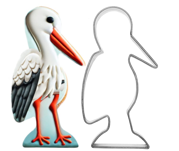 Foremka bocian i ciasteczko