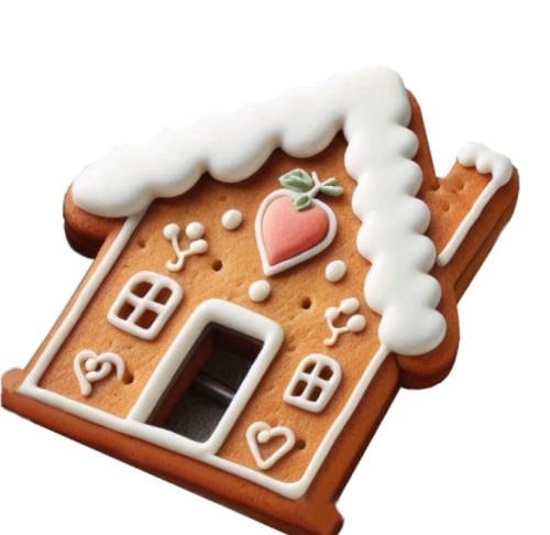 Ciasteczko wykrojone foremką w kształcie domku