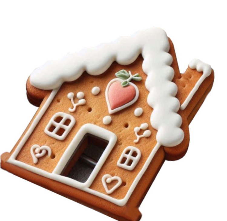 Ciasteczko wykrojone foremką w kształcie domku