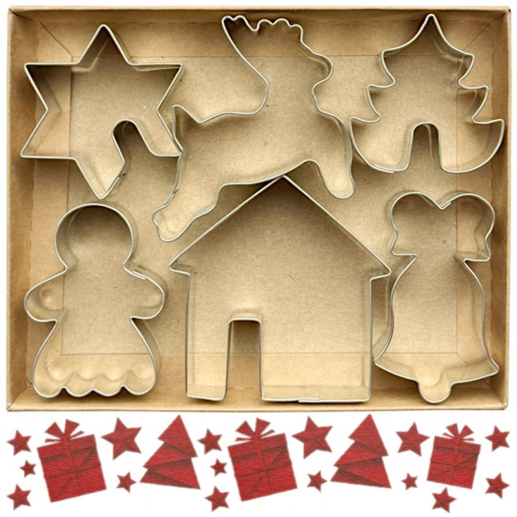 Wykrawacze na ciastka świąteczne w opakowaniu