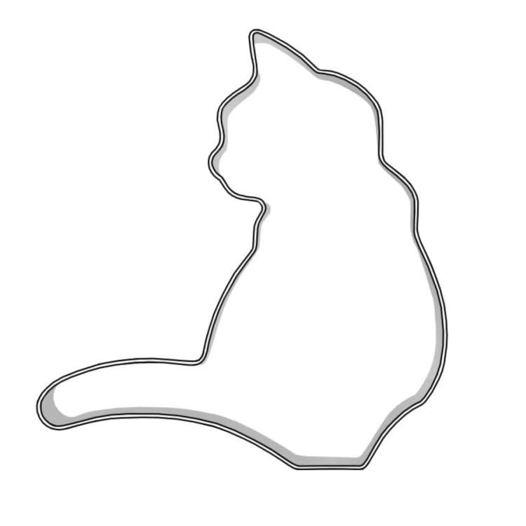 Foremka kot siedzący do wykrawania ciastek