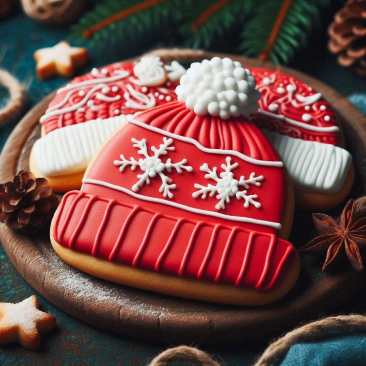 ciasteczko wykonane foremką czapka