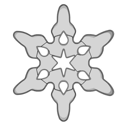 Wykrawacz do dużych pierników i ciastek w kształcie ażurowej gwiazdy świątecznej