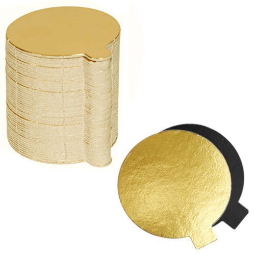 Podkładki do monoporcji w zestawie złoto-czarne