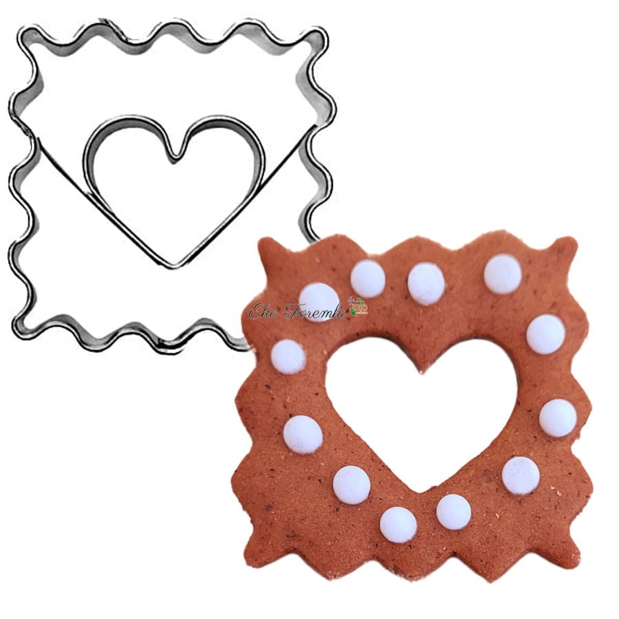 Foremka kwadrat i ciasteczko