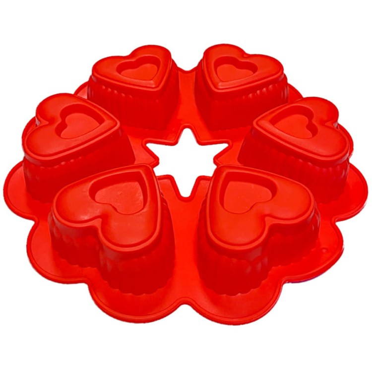 Silikonowa forma karbowane serca