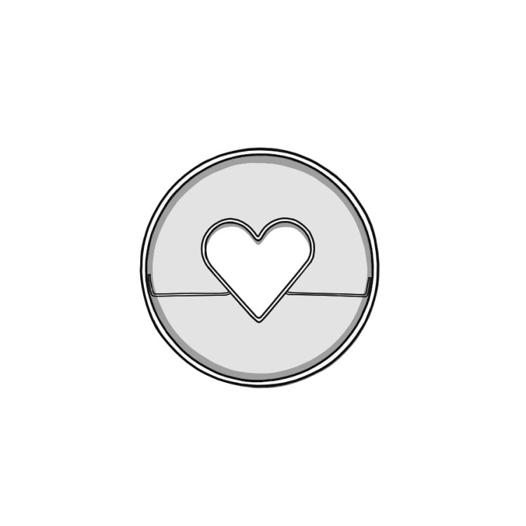 Foremka kółeczko z sercem do pierników