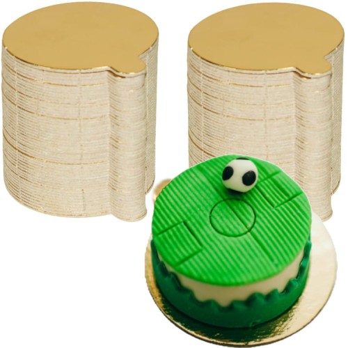 Złote okrągłe bankietówki pod desery