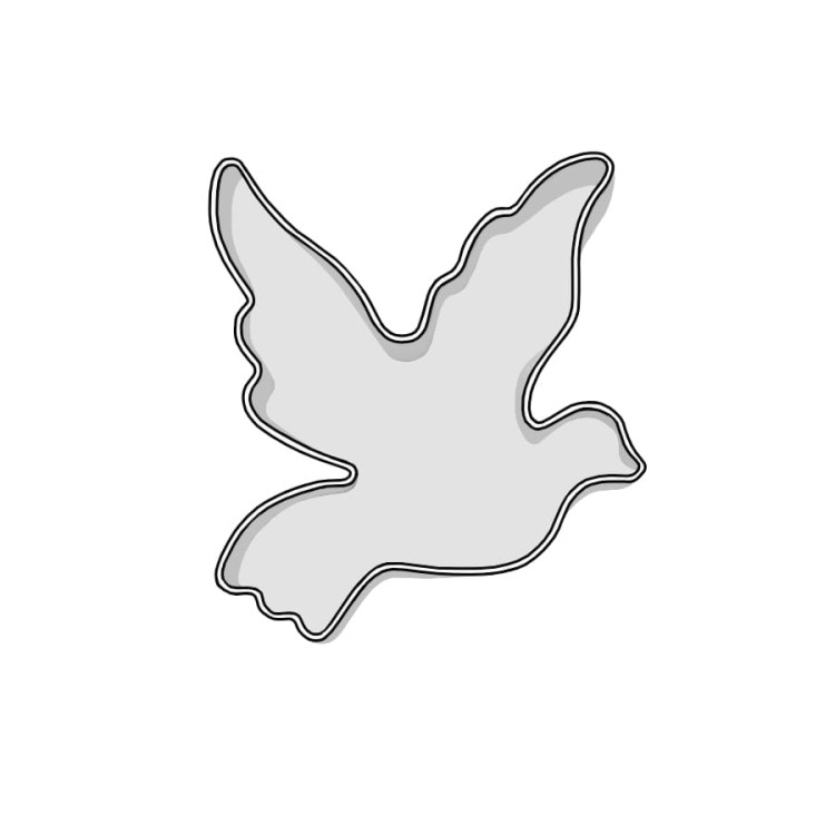 Foremka w kształcie gołąbka 3 cm