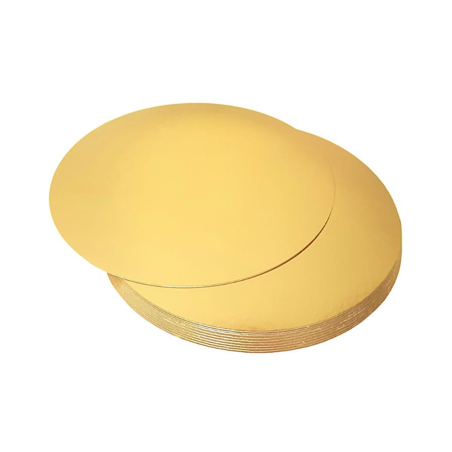 Złote podkładki do małych tortów 16 cm