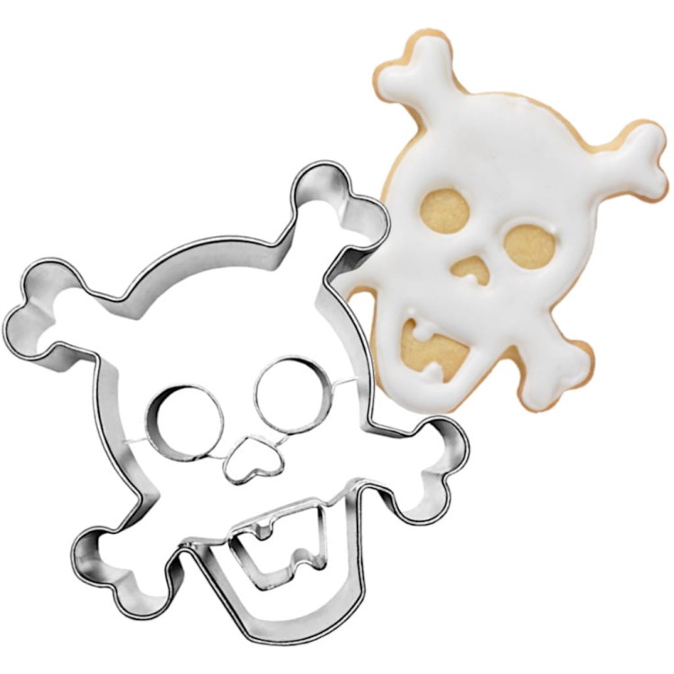 Foremka czaszka z piszczelami i ciasteczko