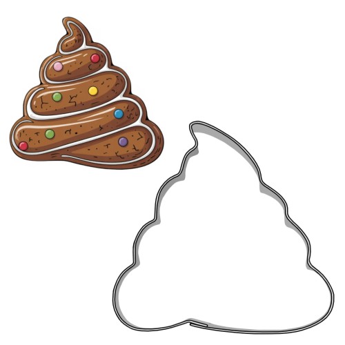Foremka kupka poop emoji do ciastek i pierników