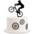 Topper na tort rowerzysta na BMX